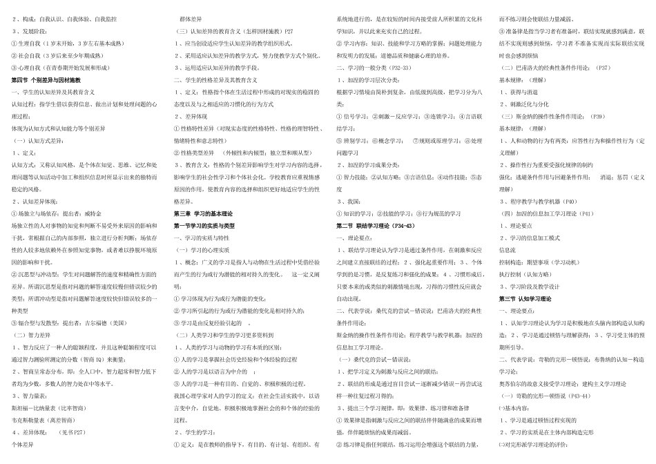 2024年教育心理学考试大纲_第2页