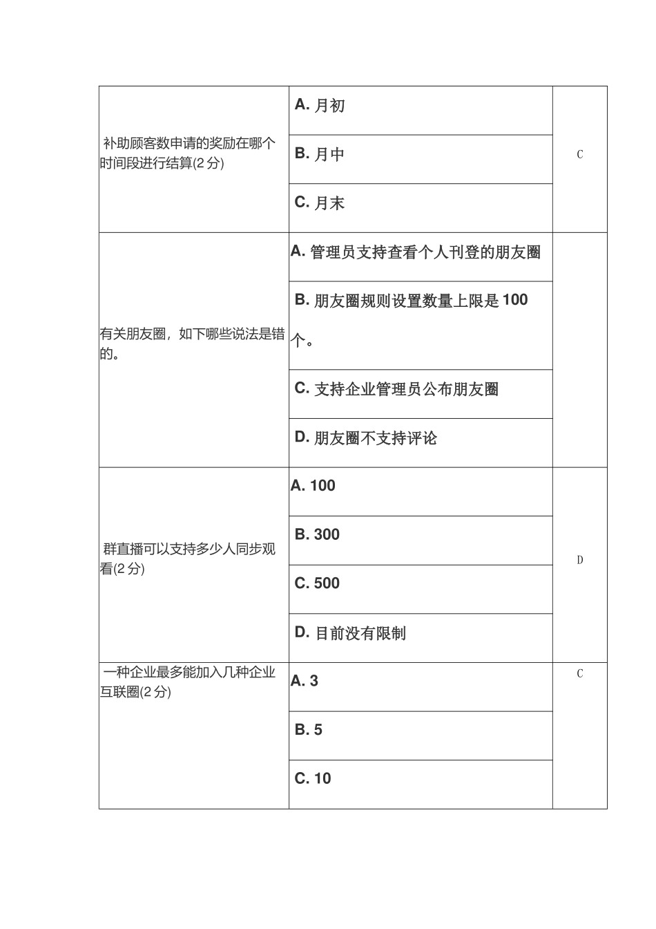 2024年企业微信认证考试2.0重点_第2页