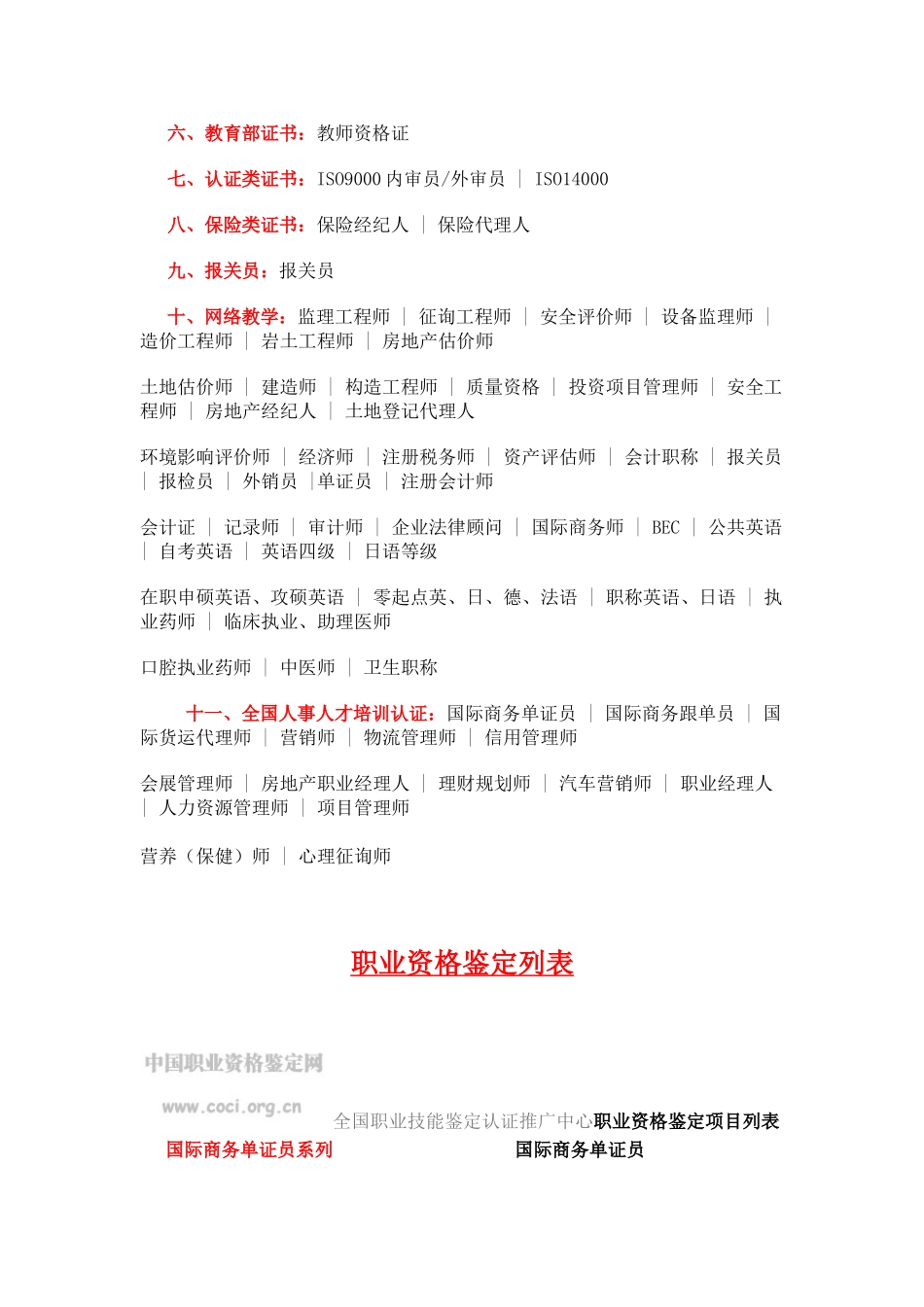 2024年全国职业资格证书种类大全_第2页