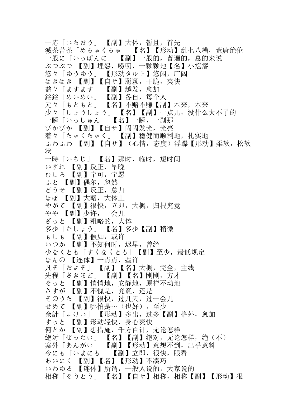 2024年日语N核心必考词汇_第3页