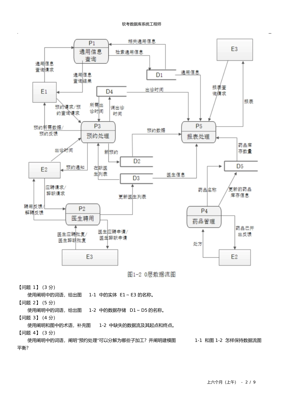 2024年软考上半年数据库系统工程师考试真题下午题_第2页