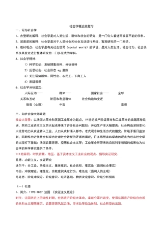 2024年社会学概论复习笔记