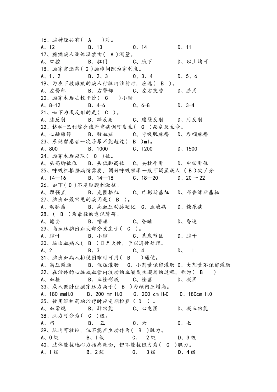2024年神经内科专科考试试题库完整_第2页