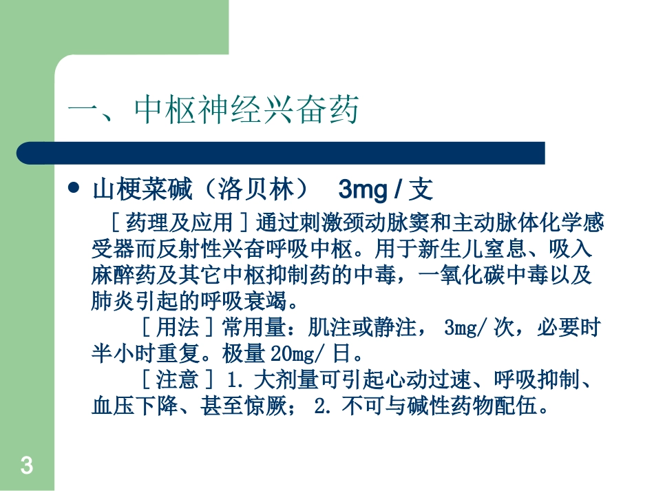 18种抢救药品 知识讲座培训课件_第3页