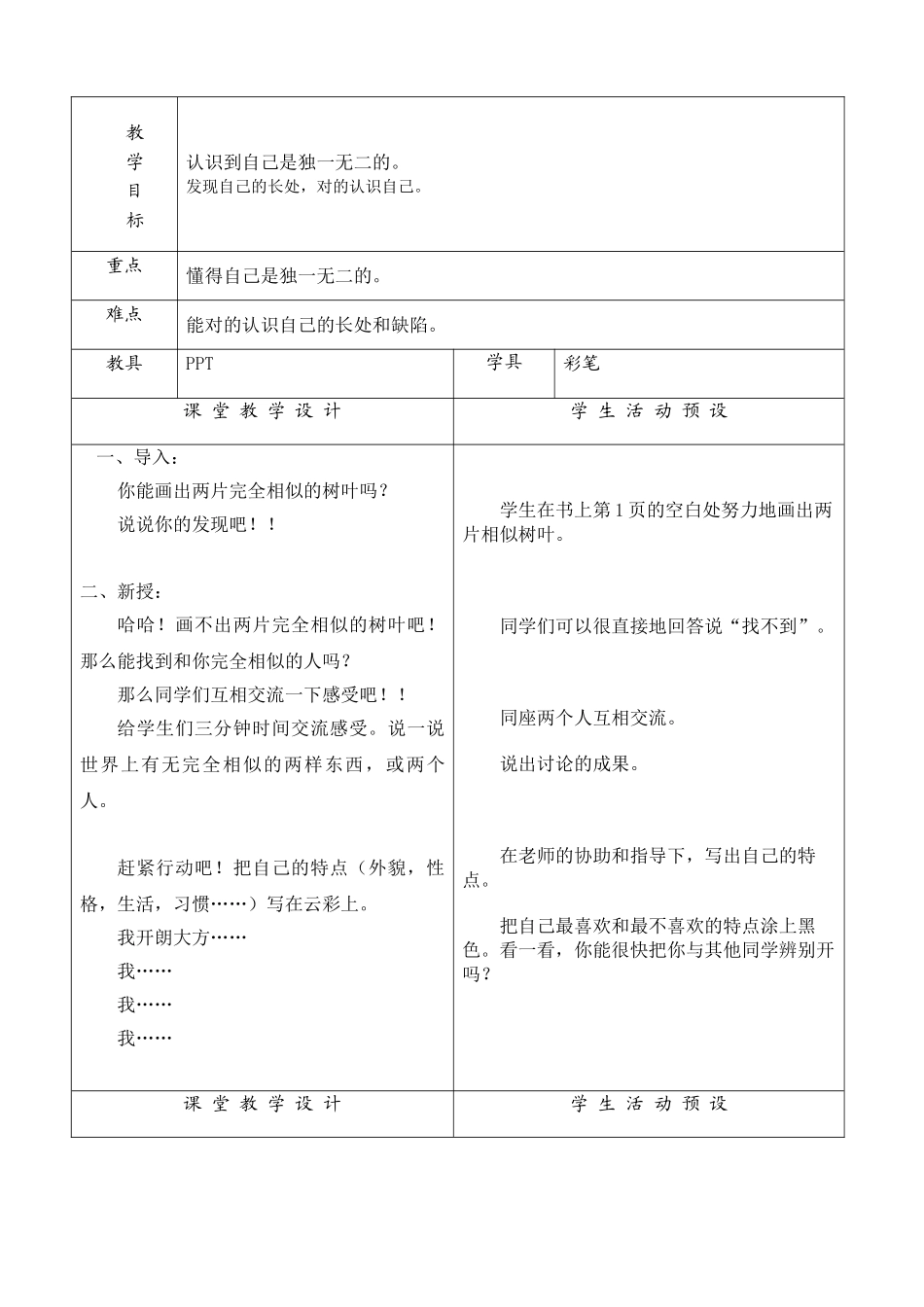 2024年四年级大象版心理健康教案全册_第2页