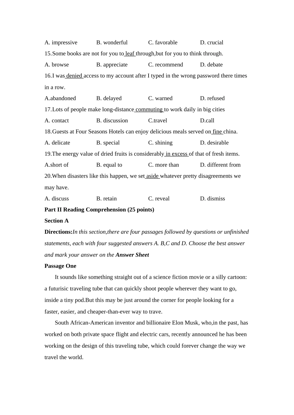 2024年同等学力申硕统考英语卷_第3页