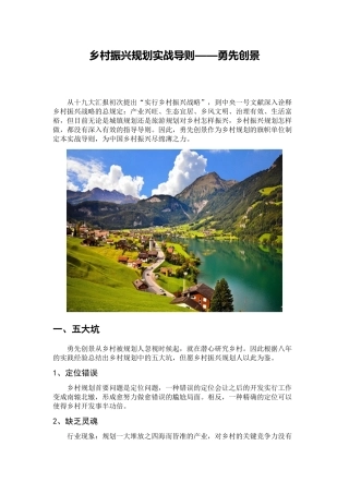 2024年乡村振兴实战导则