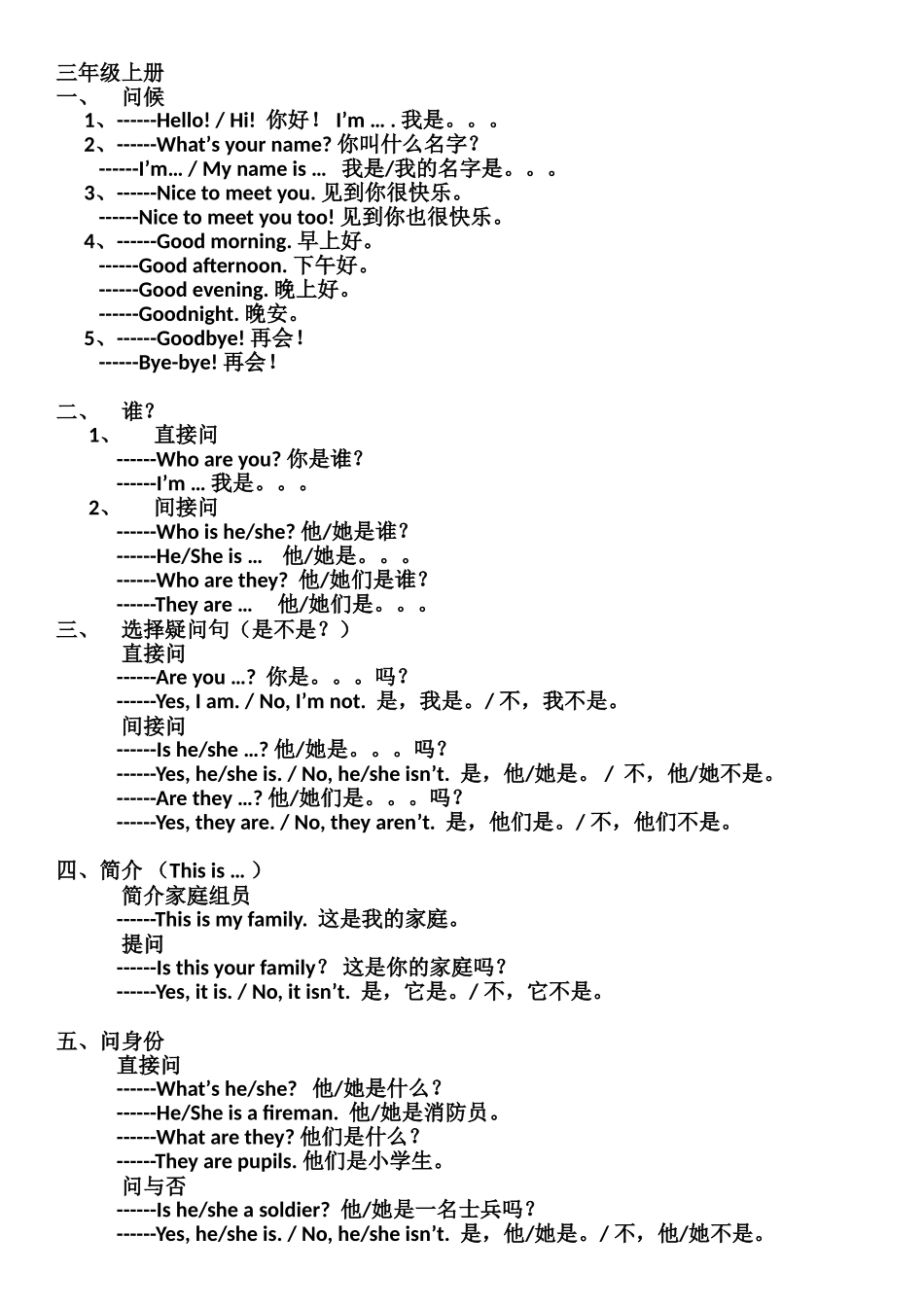 2024年湘少版小学英语知识点汇总doc_第1页