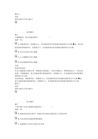 2024年小城镇建设平时作业