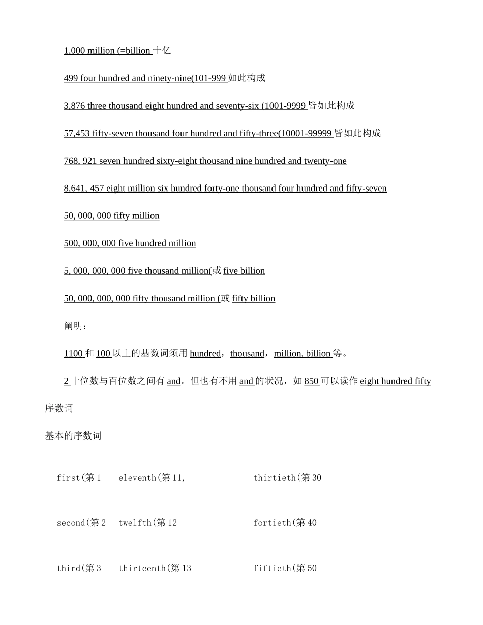 2024年小升初英语数词_第3页