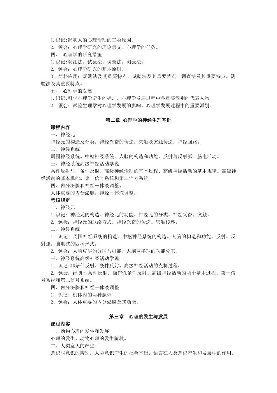 2024年心理学导论自学考试大纲_第2页