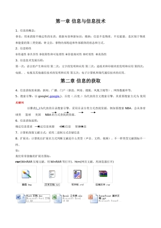 2024年信息技术会考知识点