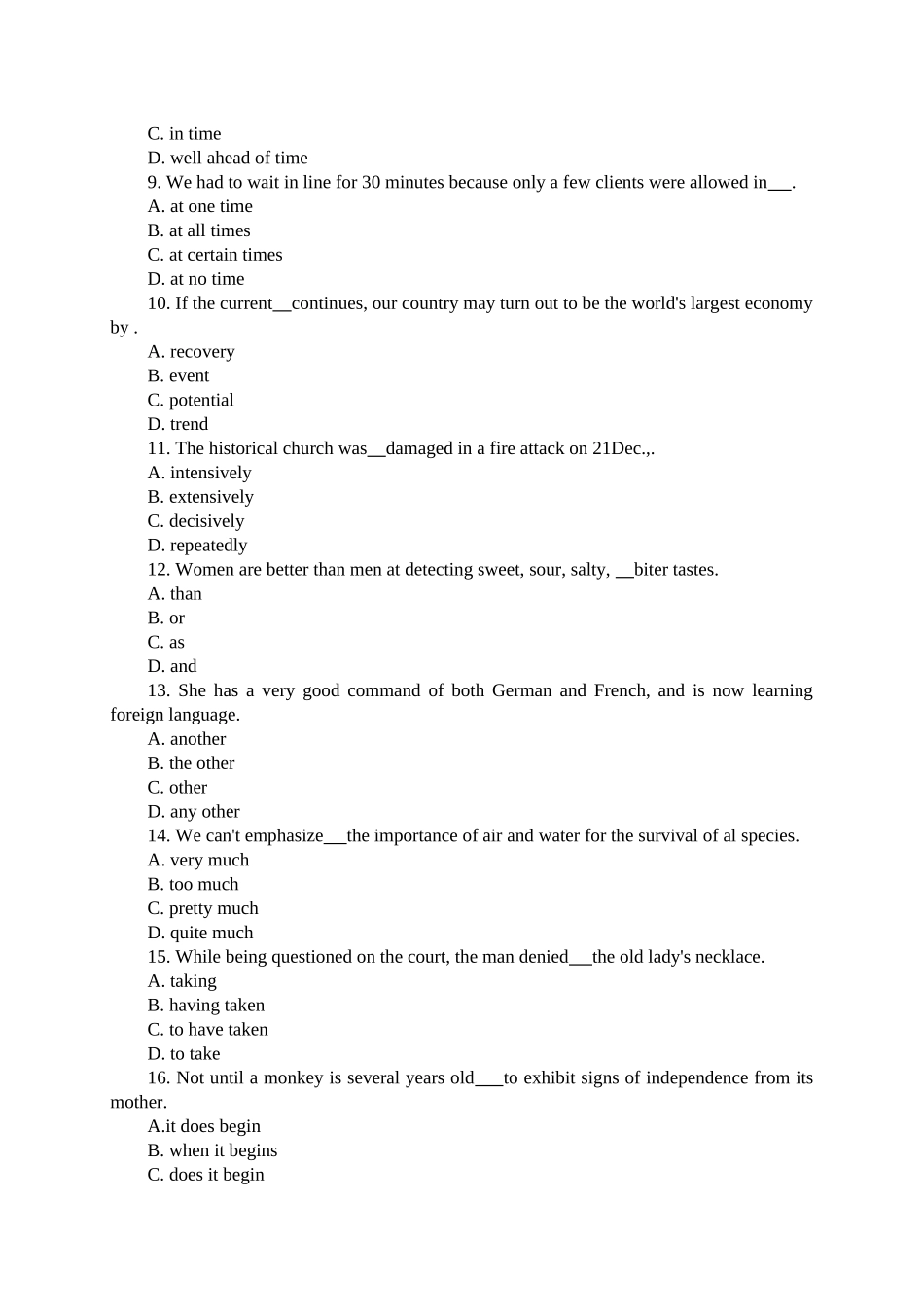 2024年学位英语词汇与语法_第2页