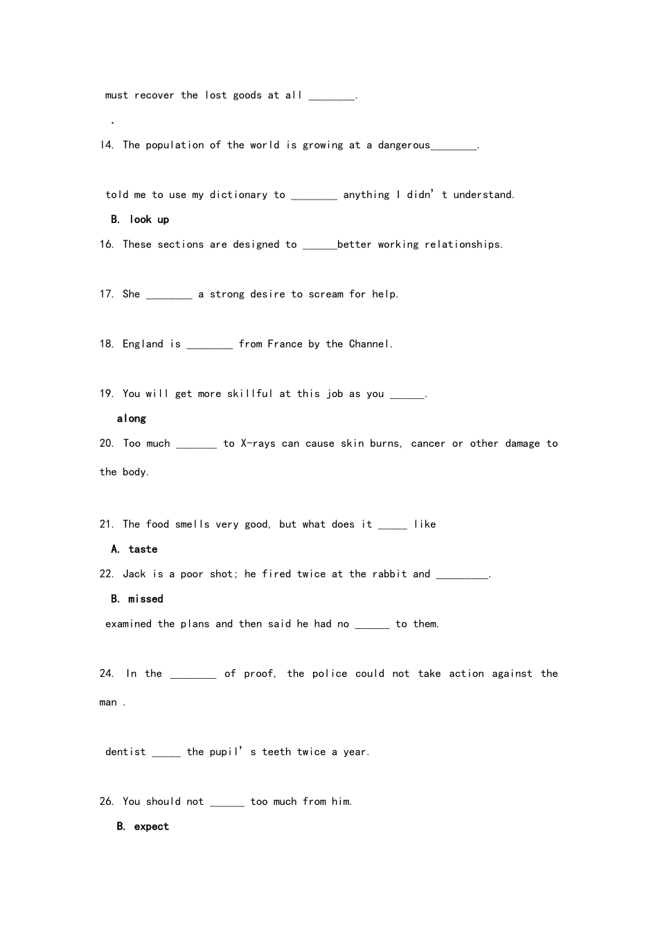 2024年学位英语复习资料_第2页