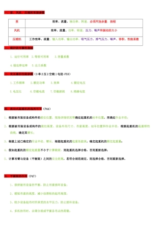 2024年一建机电必背知识点