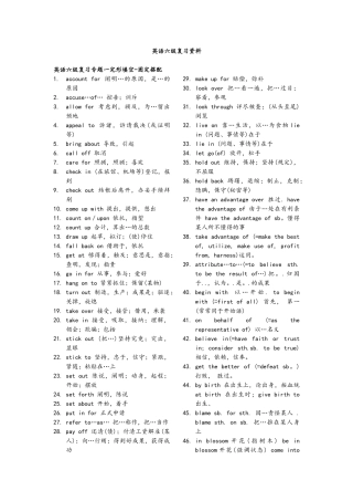 2024年英语六级复习资料