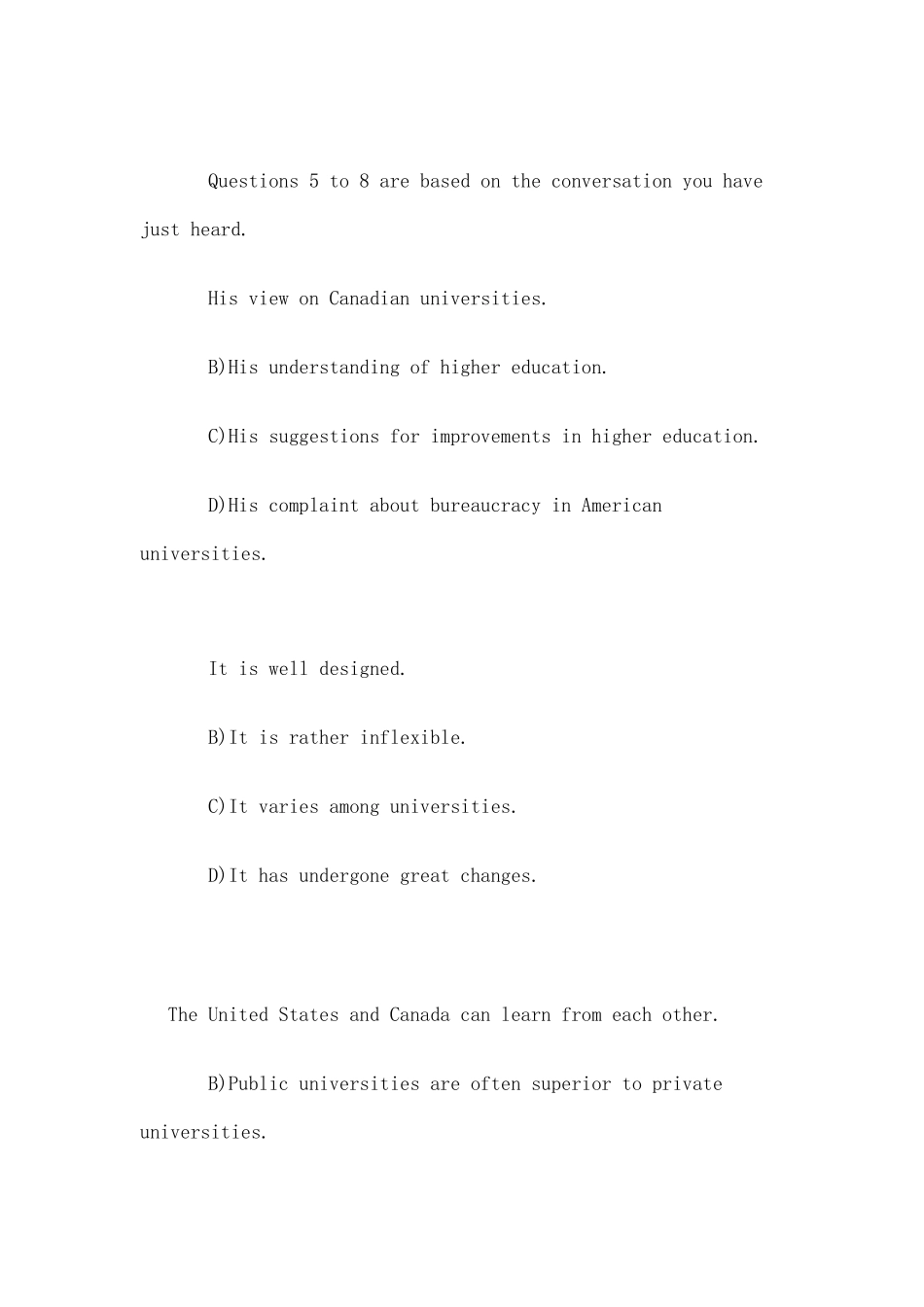 2024年英语六级真题含答案_第3页