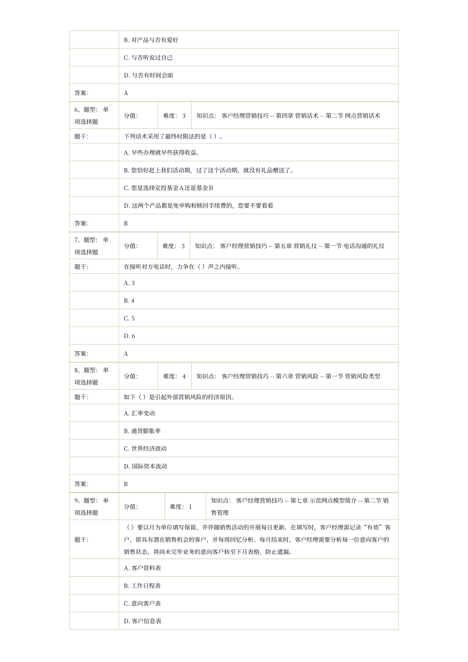 2024年邮政银行理财经理岗位资格考试模拟卷_第2页