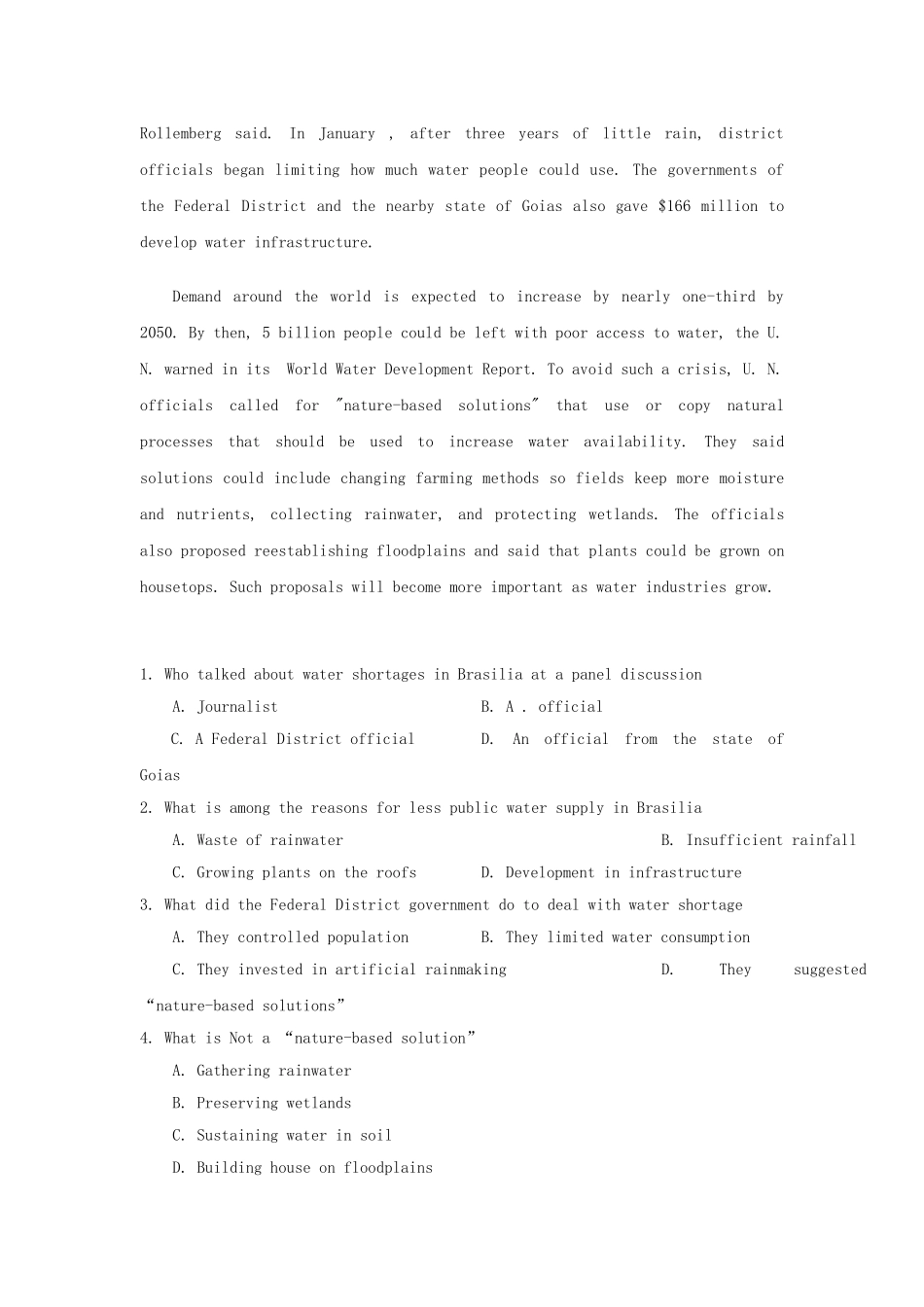 2024年浙江专升本英语真题_第2页