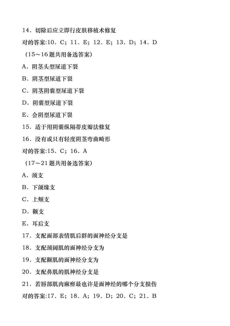 2024年整形外科中级考试题目_第3页