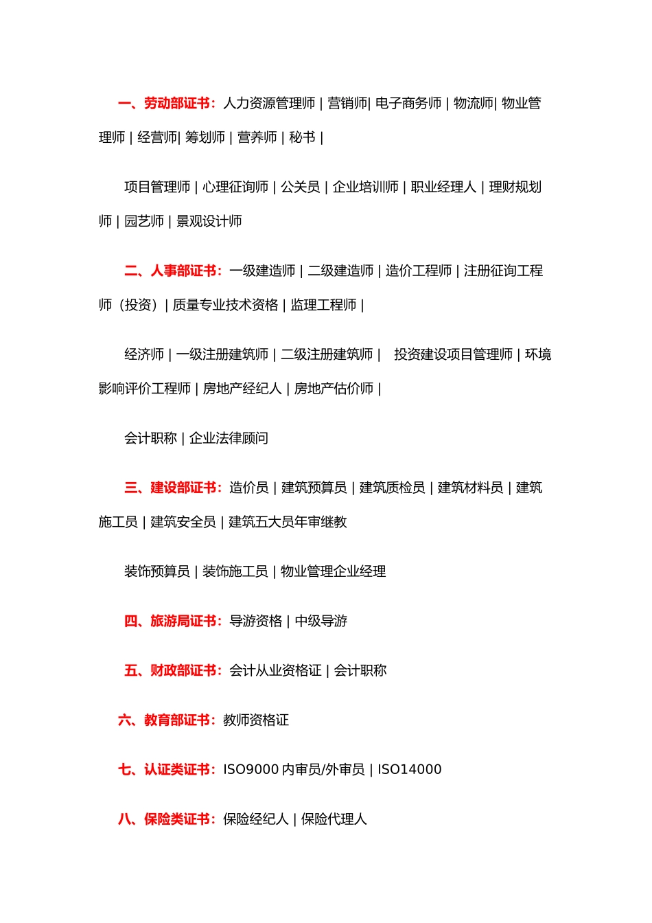 2024年职业资格证书种类大全_第2页