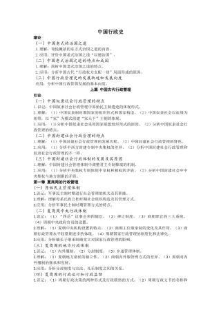 2024年中国行政史自学考试大纲