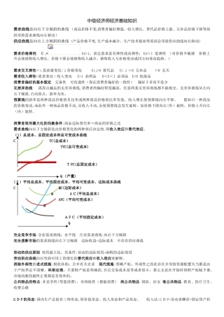 2024年中级经济师经济基础知识要点精简版