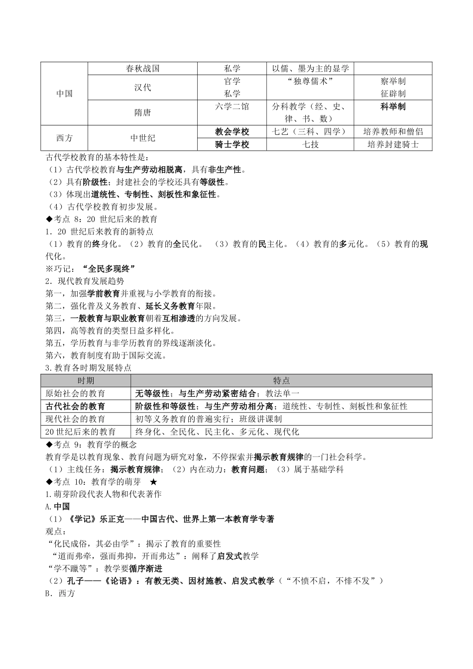 2024年中学教育知识与能力考点梳理_第2页