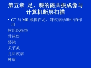 足踝的磁共振PPT培训课件