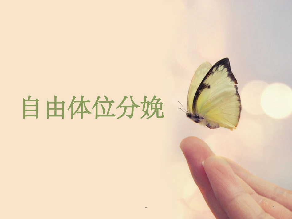 自由体位分娩PPT培训课件_第1页