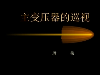 主变压器的巡视PPT培训课件