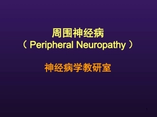 周围神经病变PPT培训课件