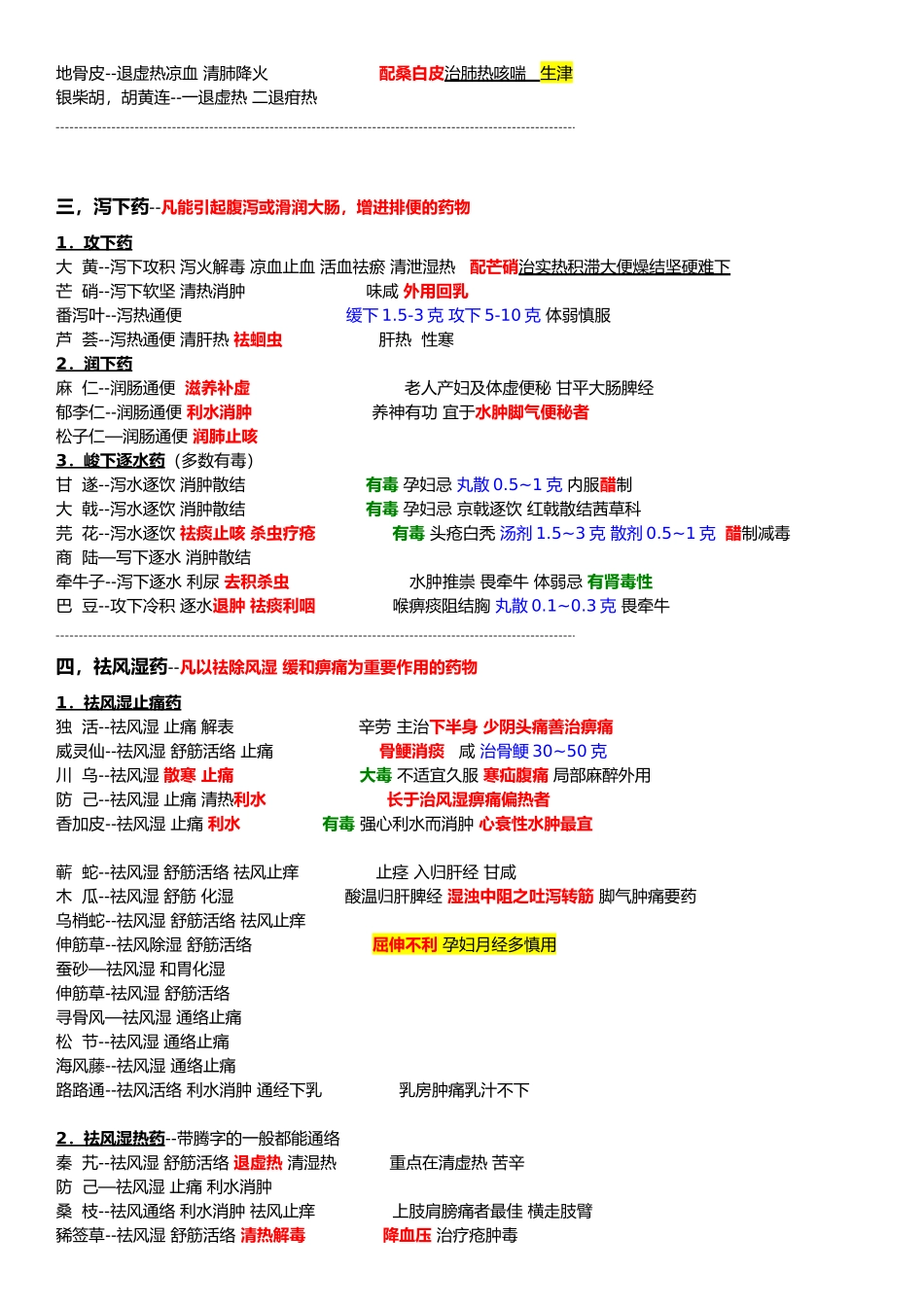 2024年中医主治医师考试中药学笔记_第3页