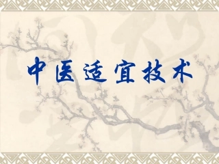 中医适宜技术PPT培训课件