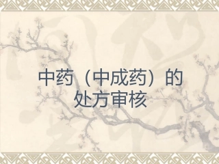 中成药处方审核PPT培训课件
