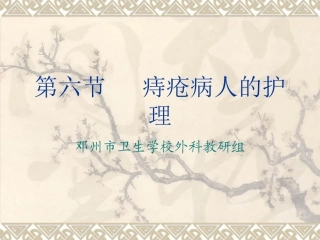 痔疮病人护理PPT培训课件