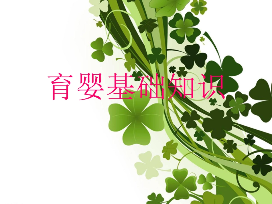 育婴基础知识PPT培训课件_第1页