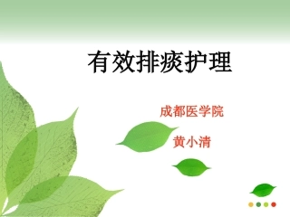 有效排痰的护理PPT培训课件