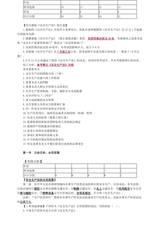 2024年注册安全工程师安全生产法律法规考点