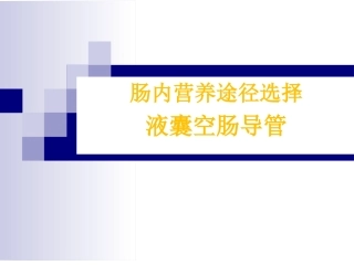 液囊空肠导管PPT培训课件