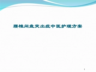 腰突症护理方案PPT培训课件