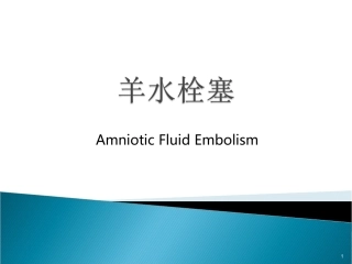 羊水栓塞的处理PPT培训课件