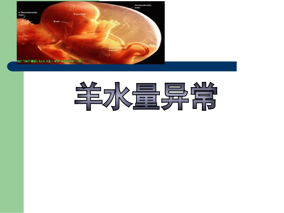 羊水量异常分析PPT培训课件_第1页