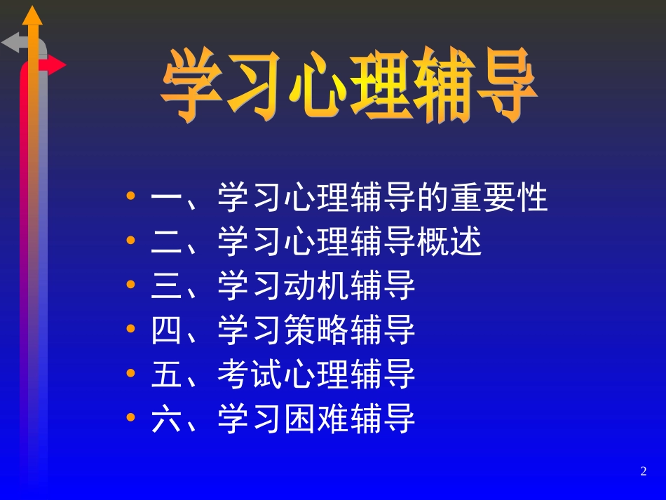 学习心理辅导PPT培训课件_第2页