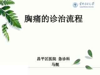 胸痛的诊治流程PPT培训课件
