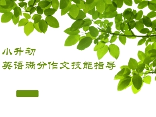 小升初英语作文PPT培训课件