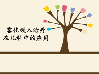 小儿雾化吸入PPT培训课件