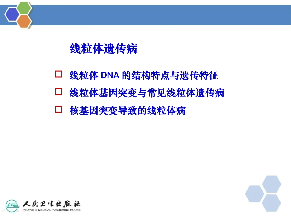 线粒体遗传病PPT培训课件_第2页