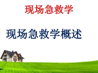 现场急救概述PPT培训课件