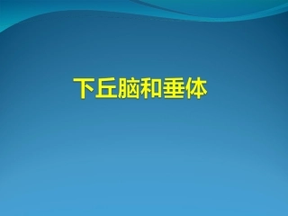 下丘脑与垂体PPT培训课件